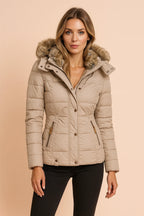 Veyzandra Women’s Winter Puffer Jacket – Adjustable Hood
