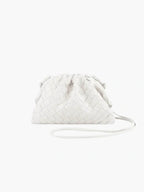 Faux Leather Braided Drawstring Bag - Everyday & Evening Style