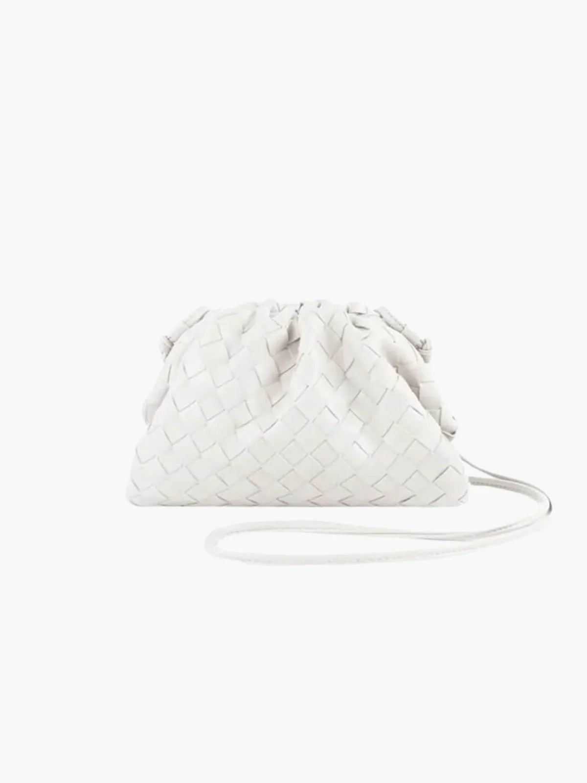 Faux Leather Braided Drawstring Bag - Everyday & Evening Style