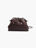 Faux Leather Braided Drawstring Bag - Everyday & Evening Style