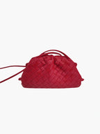 Faux Leather Braided Drawstring Bag - Everyday & Evening Style