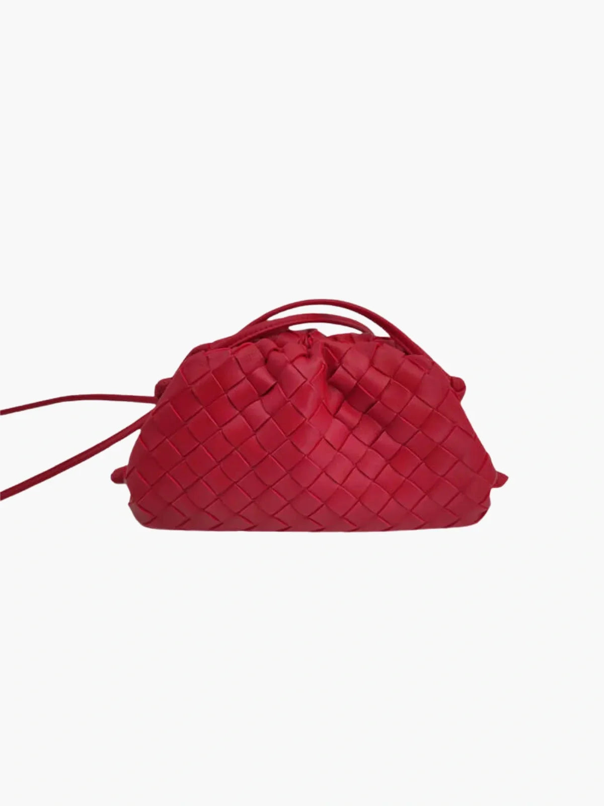 Faux Leather Braided Drawstring Bag - Everyday & Evening Style