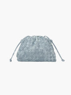 Faux Leather Braided Drawstring Bag - Everyday & Evening Style