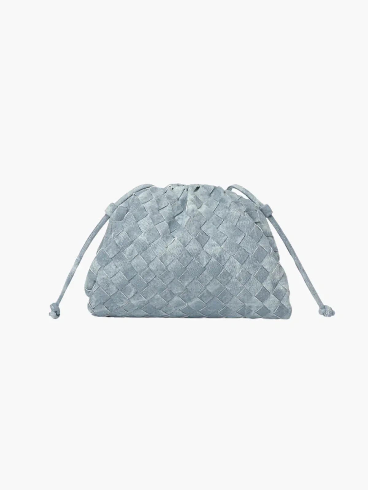 Faux Leather Braided Drawstring Bag - Everyday & Evening Style