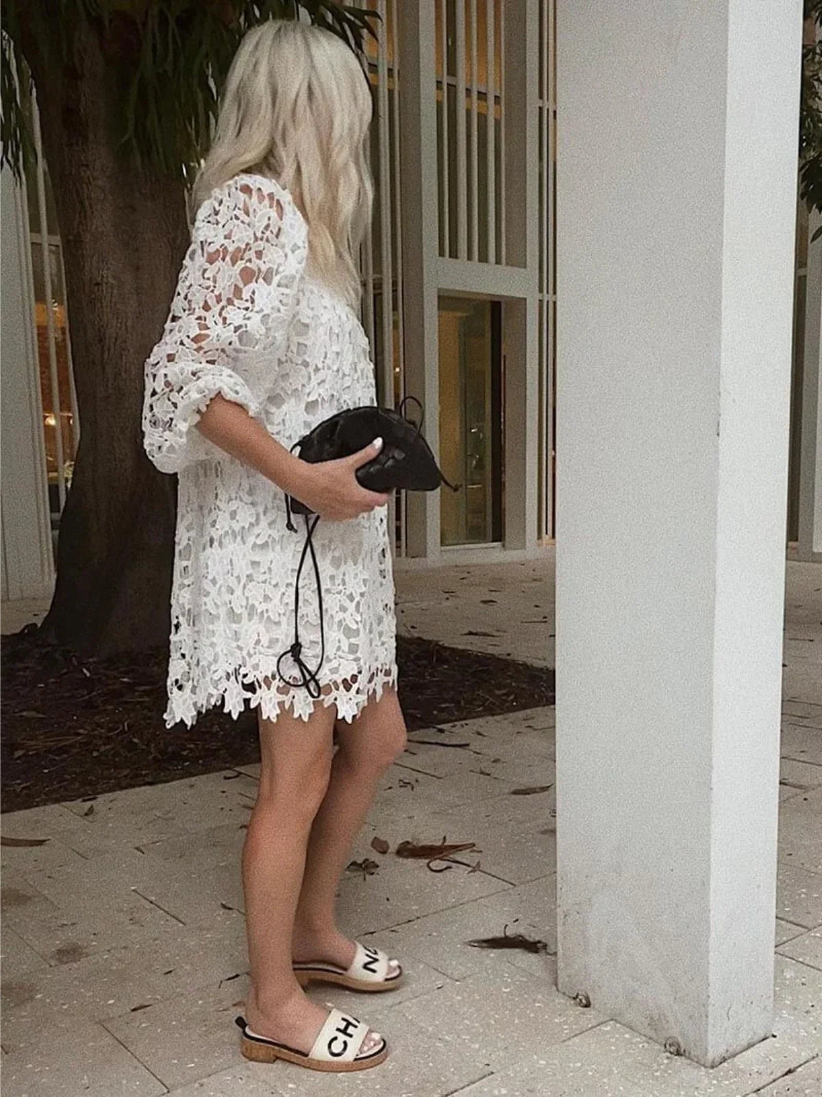Faux Leather Braided Drawstring Bag - Everyday & Evening Style