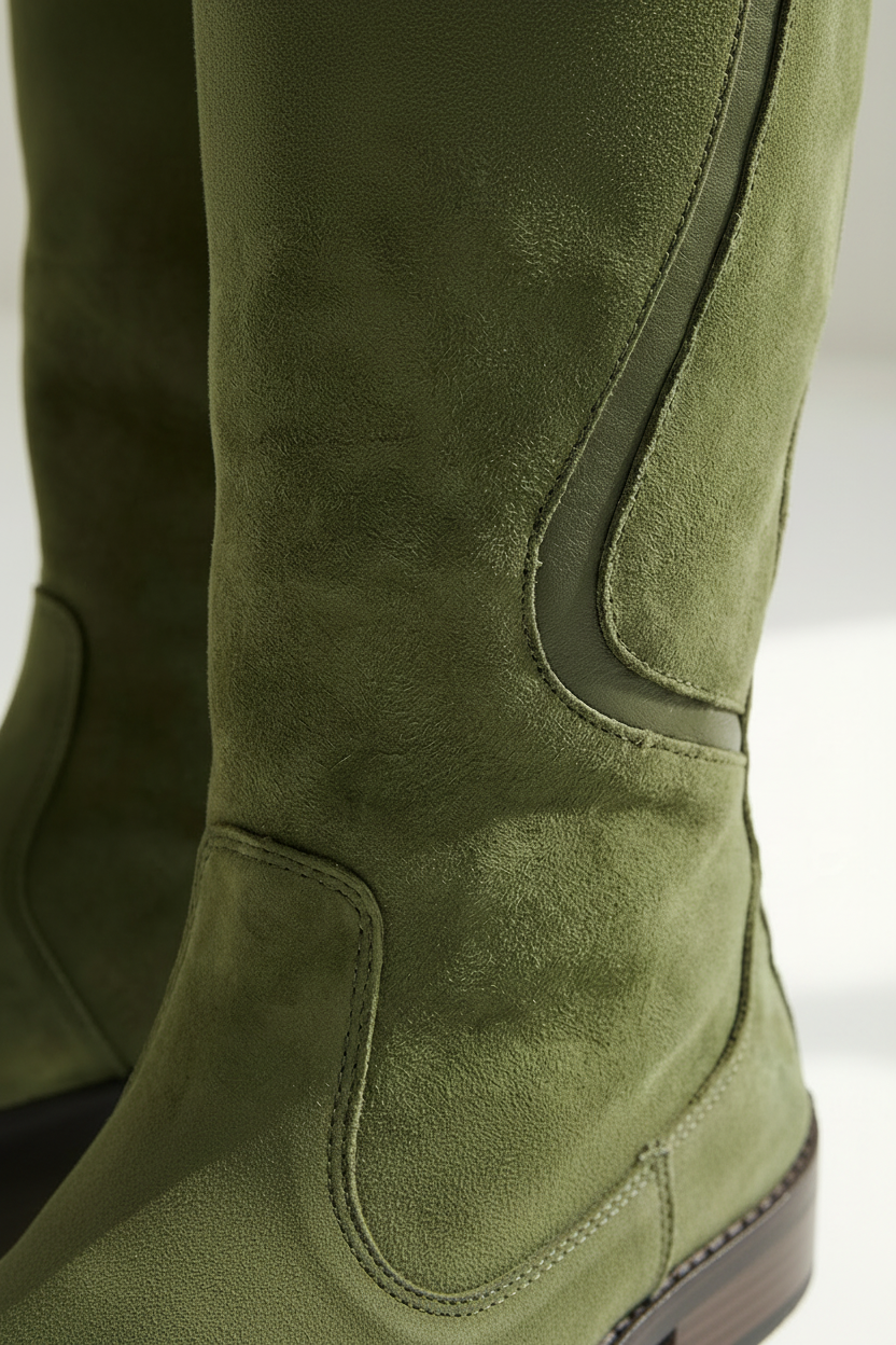 Women's Cozy Knee High Rain Boots – Non-Slip