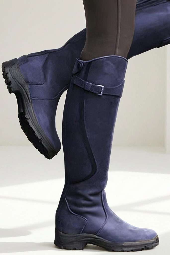 Women's Cozy Knee High Rain Boots – Non-Slip