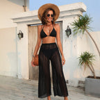 Halter Triangle Bikini Set - Cover-Up Pants