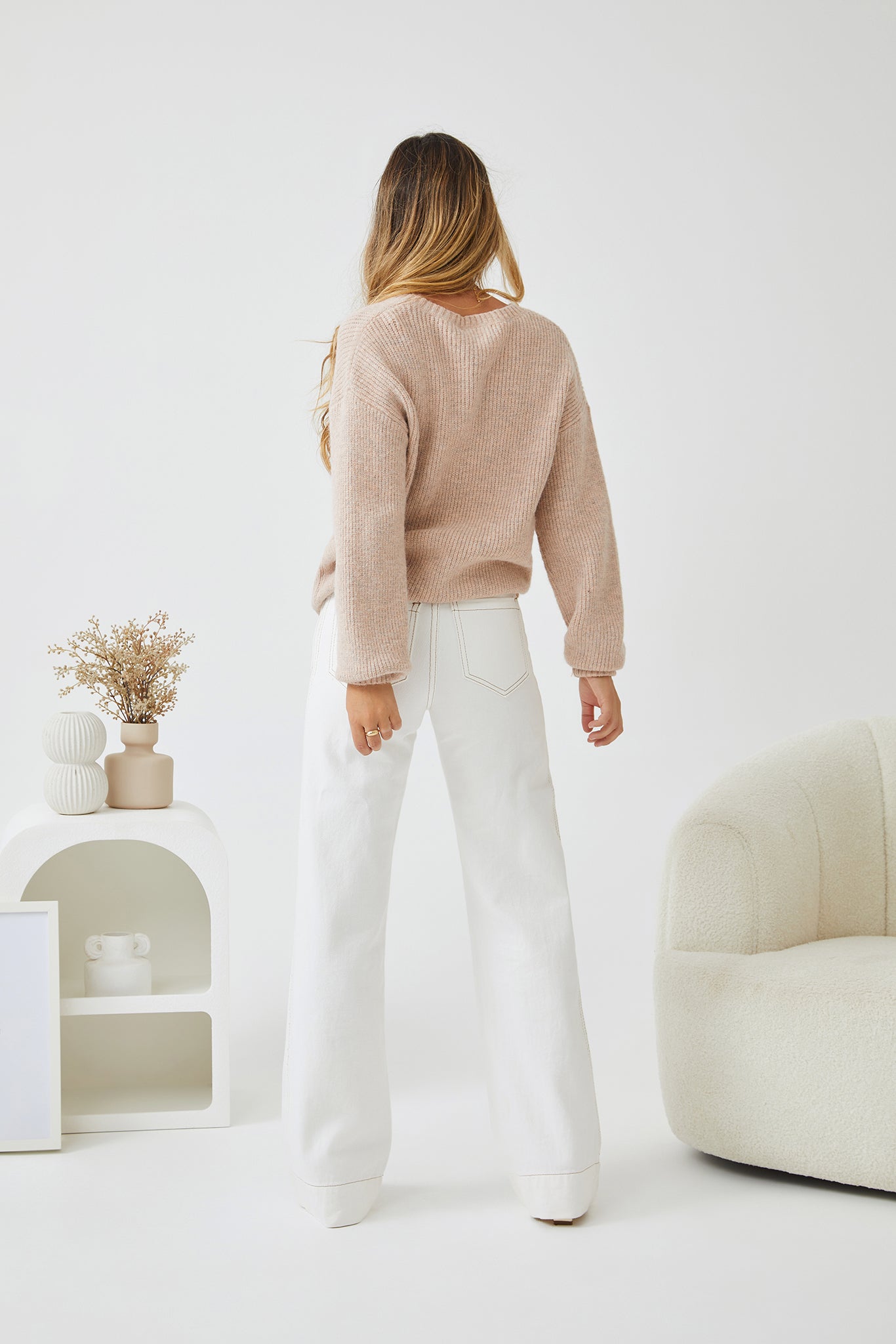 Harvie Wool Blend Sweater – Bishop Sleeves