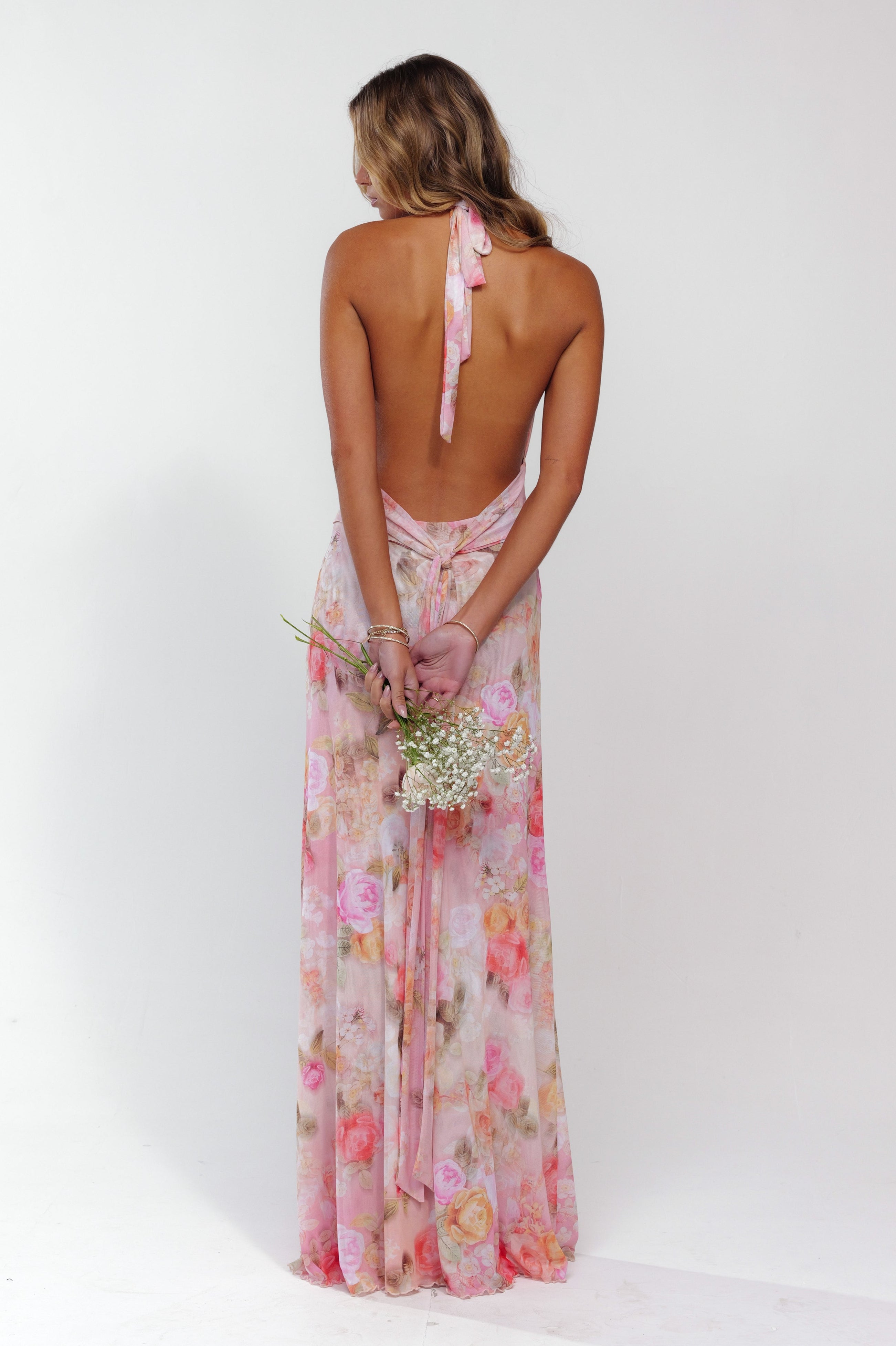 Women's Deep V-Neck Maxi Dress for Wedding Guests