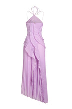 Eliza Pleated Ruffle Midi Dress - Sleeveless Flowy Fit