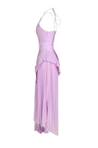 Eliza Pleated Ruffle Midi Dress - Sleeveless Flowy Fit