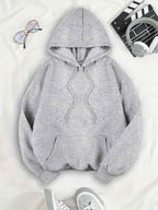 Women's Cozy Star Print Hoodie – Back Motif
