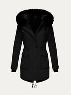 Isabella | Cozy Winter Coat – Faux Fur Hood