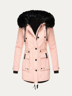 Isabella | Cozy Winter Coat – Faux Fur Hood