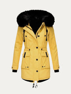 Isabella | Cozy Winter Coat – Faux Fur Hood