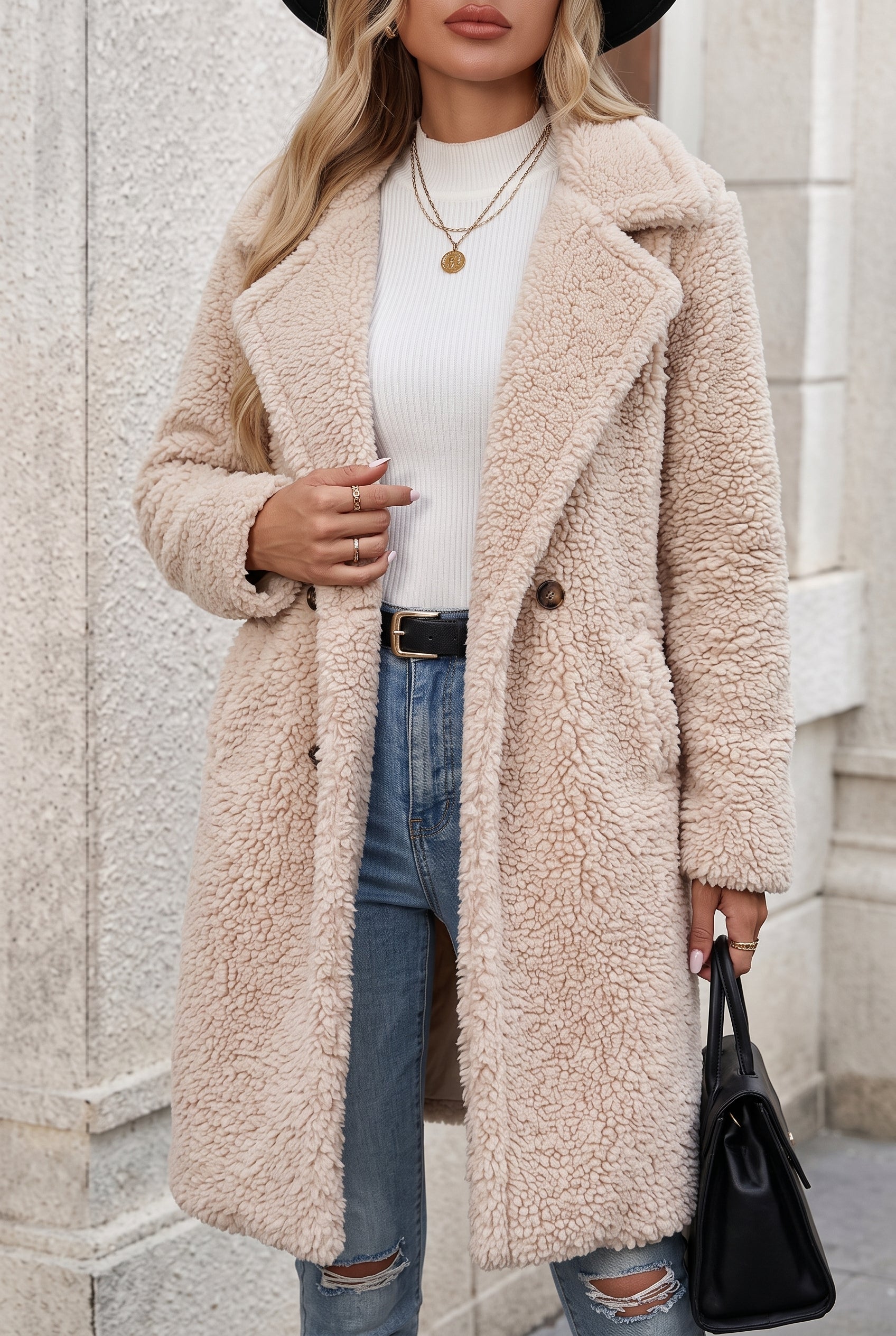 Isla Women’s Long Teddy Coat