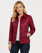 Women's Elegant Quilted Jacket – Button Front