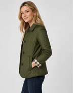 Women's Elegant Quilted Jacket – Button Front