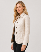Women's Elegant Quilted Jacket – Button Front