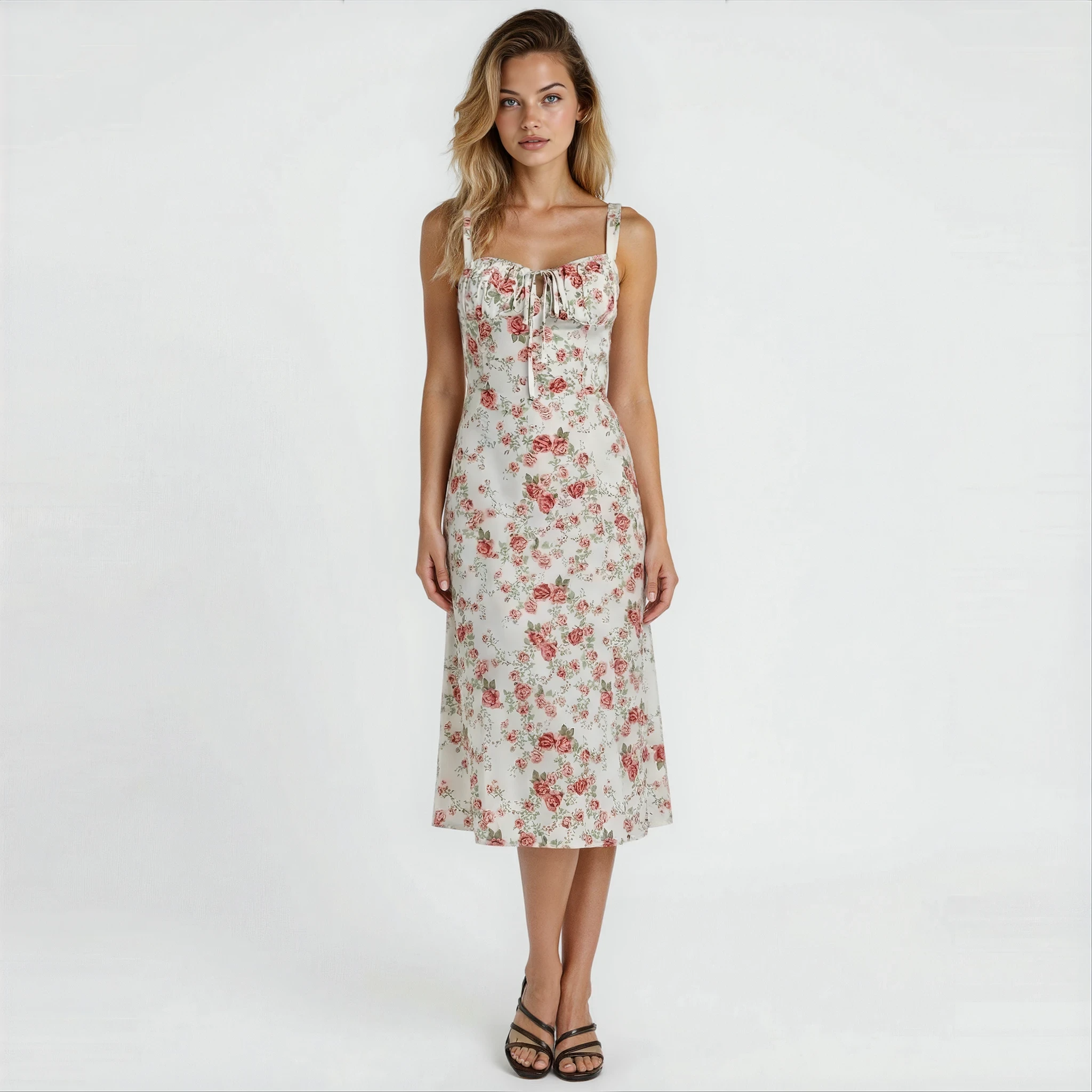 Kiana Fitted Waist Midi Dress