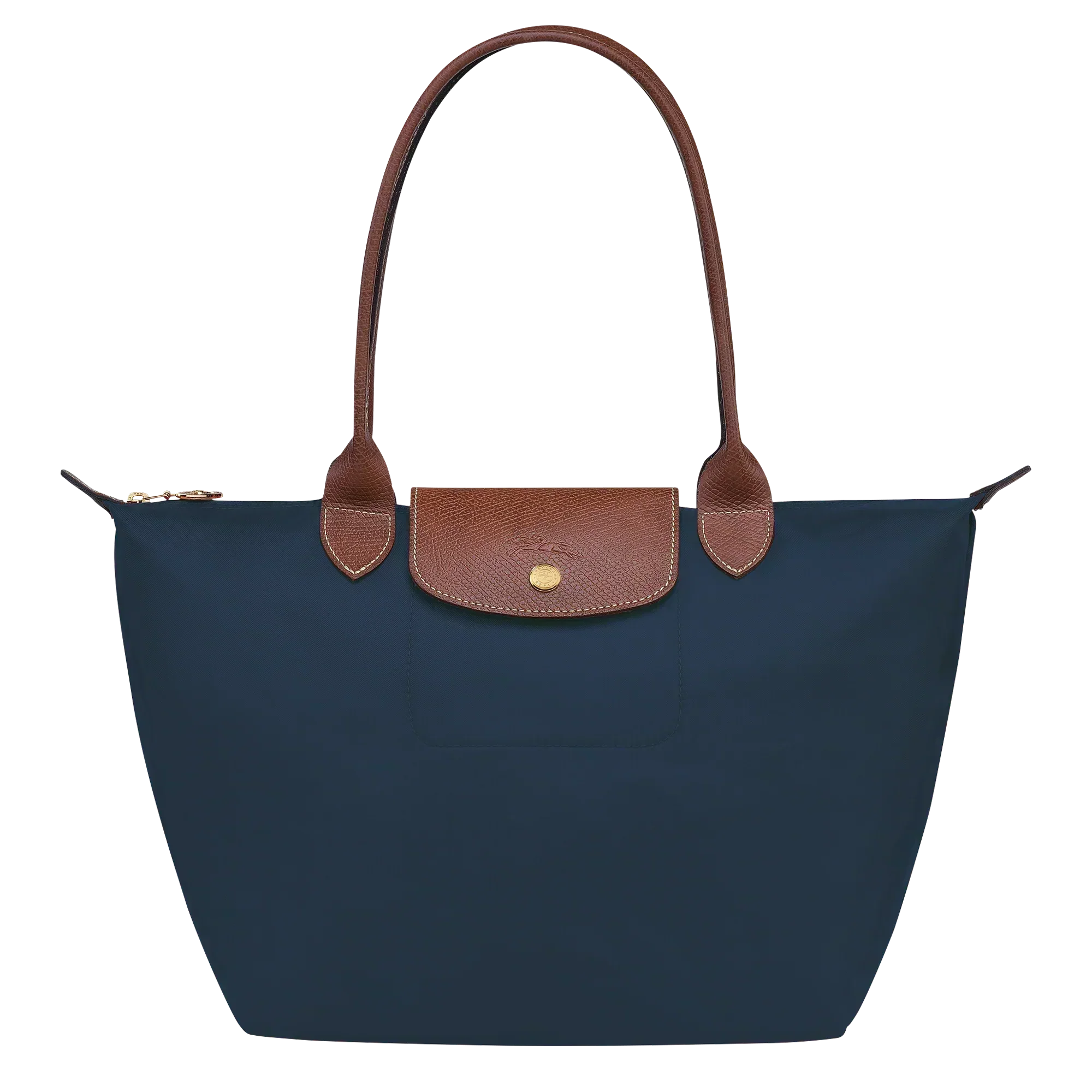 Women's Foldable Nylon Tote Bag – Zip & Snap Closure