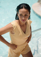 Ginger Quick-Dry Swim Romper