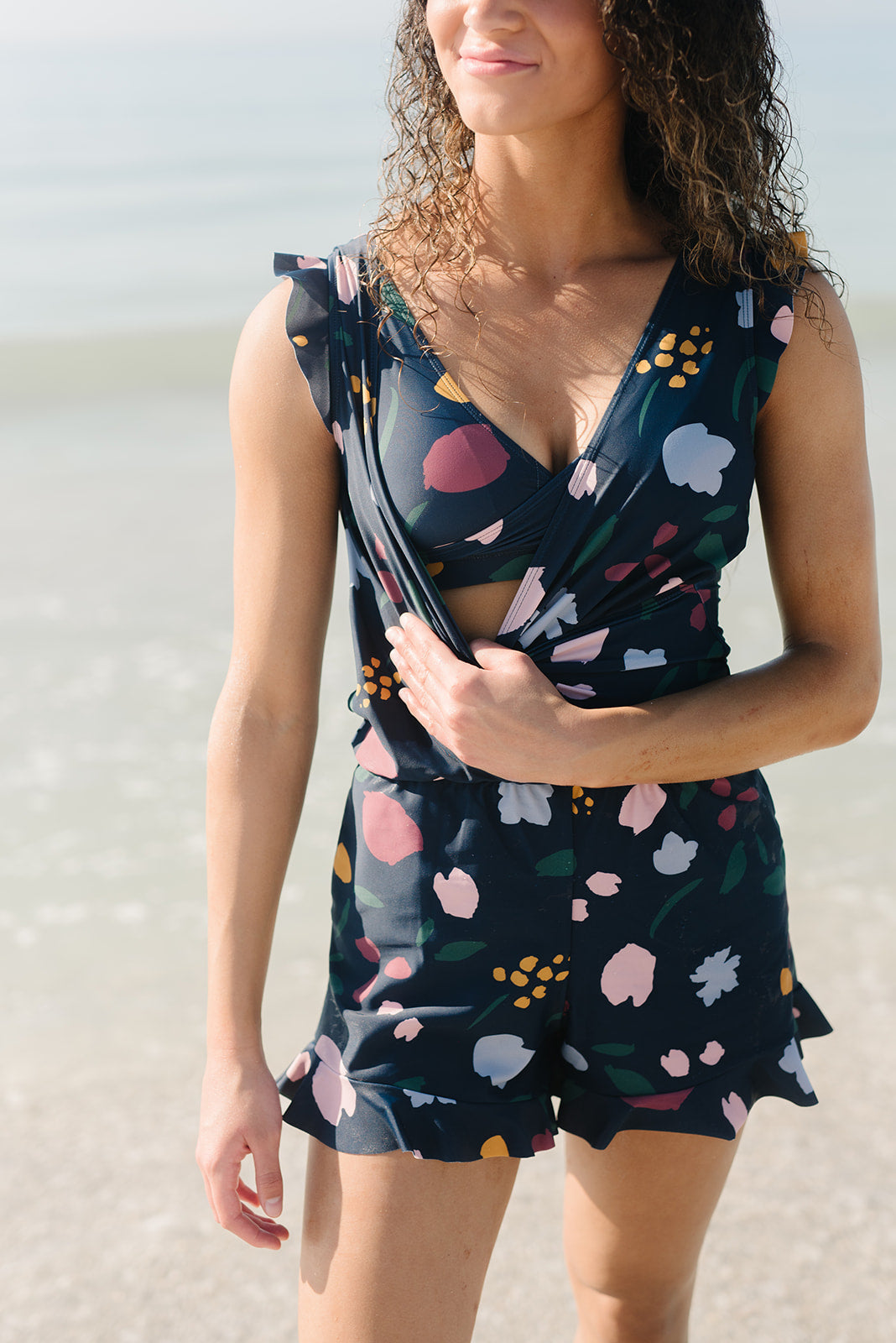 Ginger Quick-Dry Swim Romper