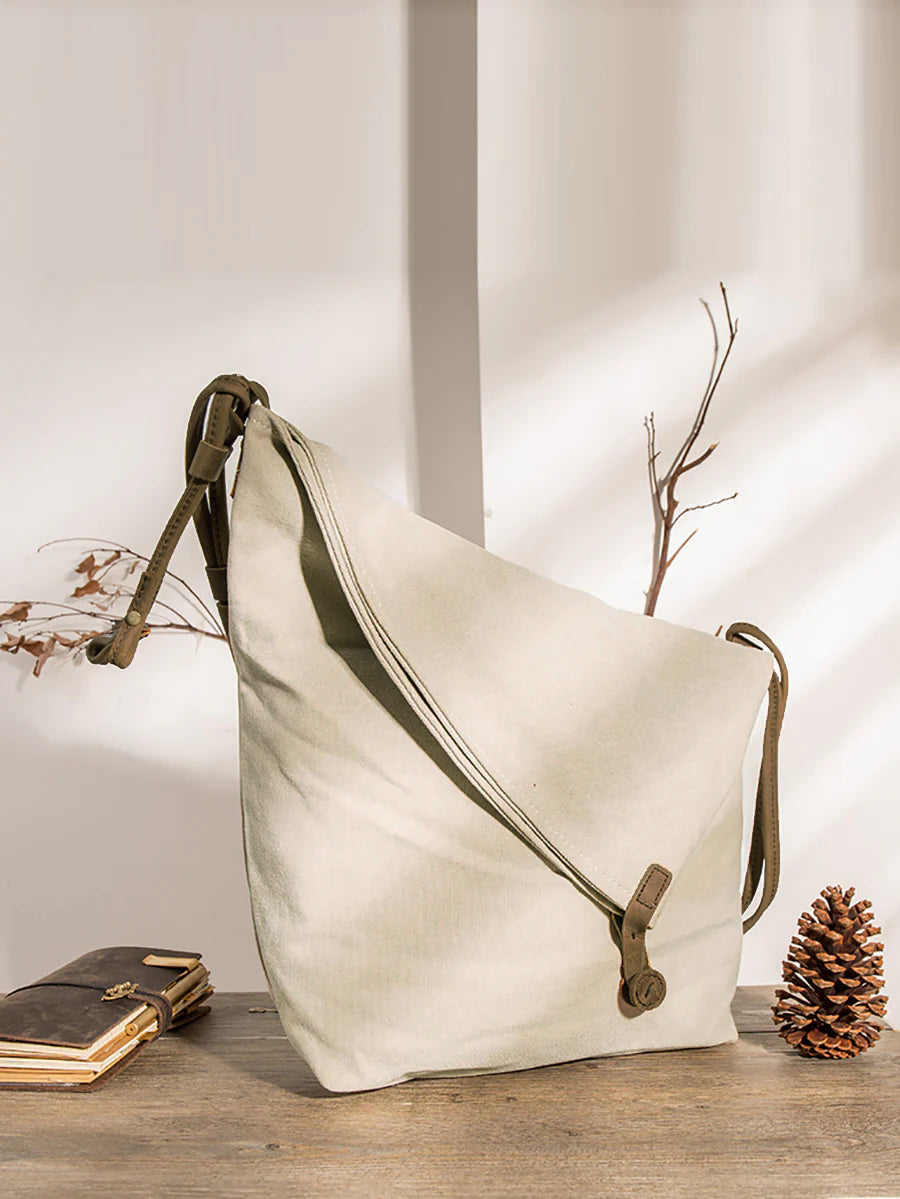 Women's Canvas & Leather Crossbody Bag