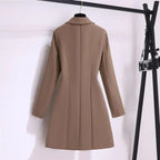 Women's Elegant Belted Coat – Pleated Hem