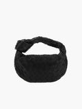 Mini Faux Leather Knot Bag - Braided Evening Clutch