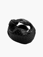 Mini Faux Leather Knot Bag - Braided Evening Clutch