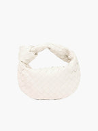 Mini Faux Leather Knot Bag - Braided Evening Clutch