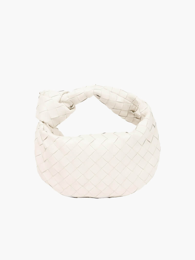 Mini Faux Leather Knot Bag - Braided Evening Clutch
