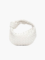 Mini Faux Leather Knot Bag - Braided Evening Clutch