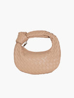 Mini Faux Leather Knot Bag - Braided Evening Clutch