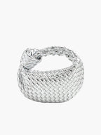 Mini Faux Leather Knot Bag - Braided Evening Clutch