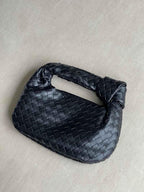 Mini Faux Leather Knot Bag - Braided Evening Clutch
