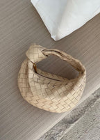 Mini Faux Leather Knot Bag - Braided Evening Clutch