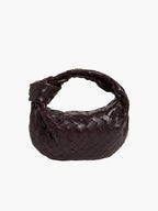 Mini Faux Leather Knot Bag - Braided Evening Clutch
