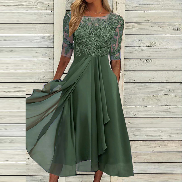 Women's Sleeveless Midi Dress – Flowing Silhouette