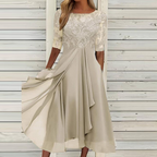 Women's Sleeveless Midi Dress – Flowing Silhouette