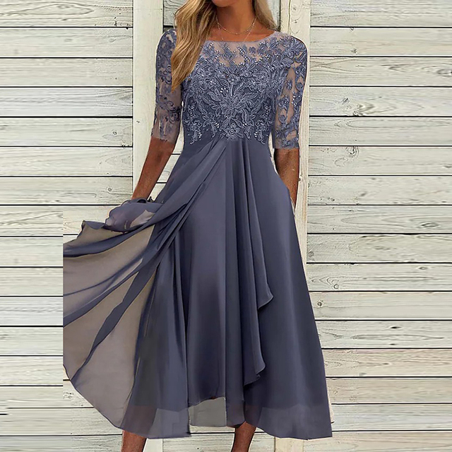 Women's Sleeveless Midi Dress – Flowing Silhouette