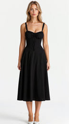 Kiana Fitted Waist Midi Dress