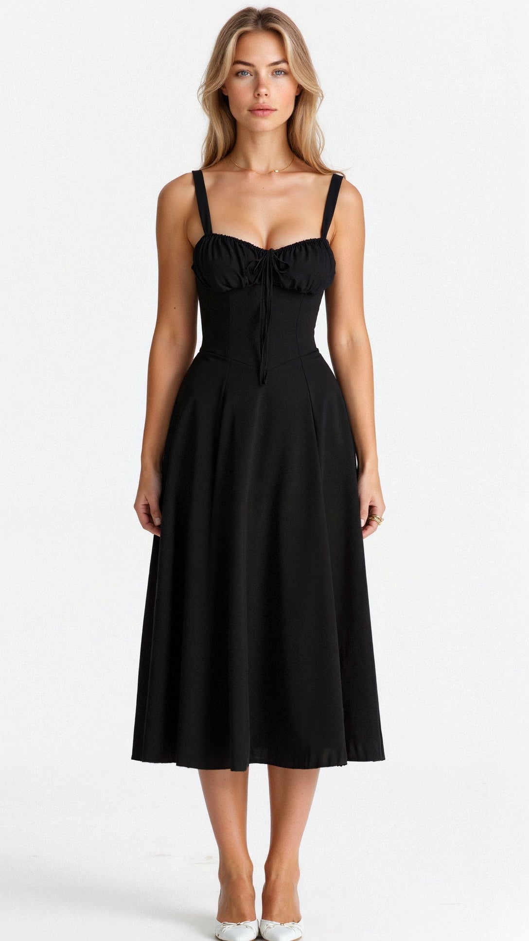 Kiana Fitted Waist Midi Dress