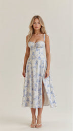 Kiana Fitted Waist Midi Dress