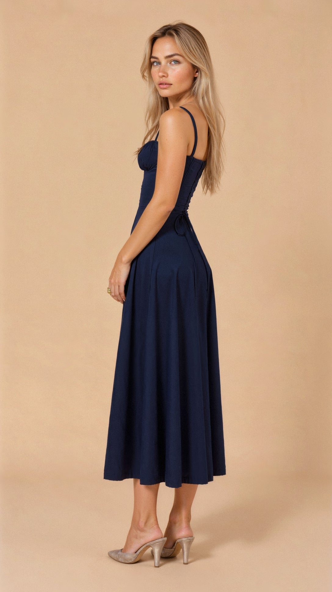 Kiana Fitted Waist Midi Dress