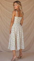 Kiana Fitted Waist Midi Dress