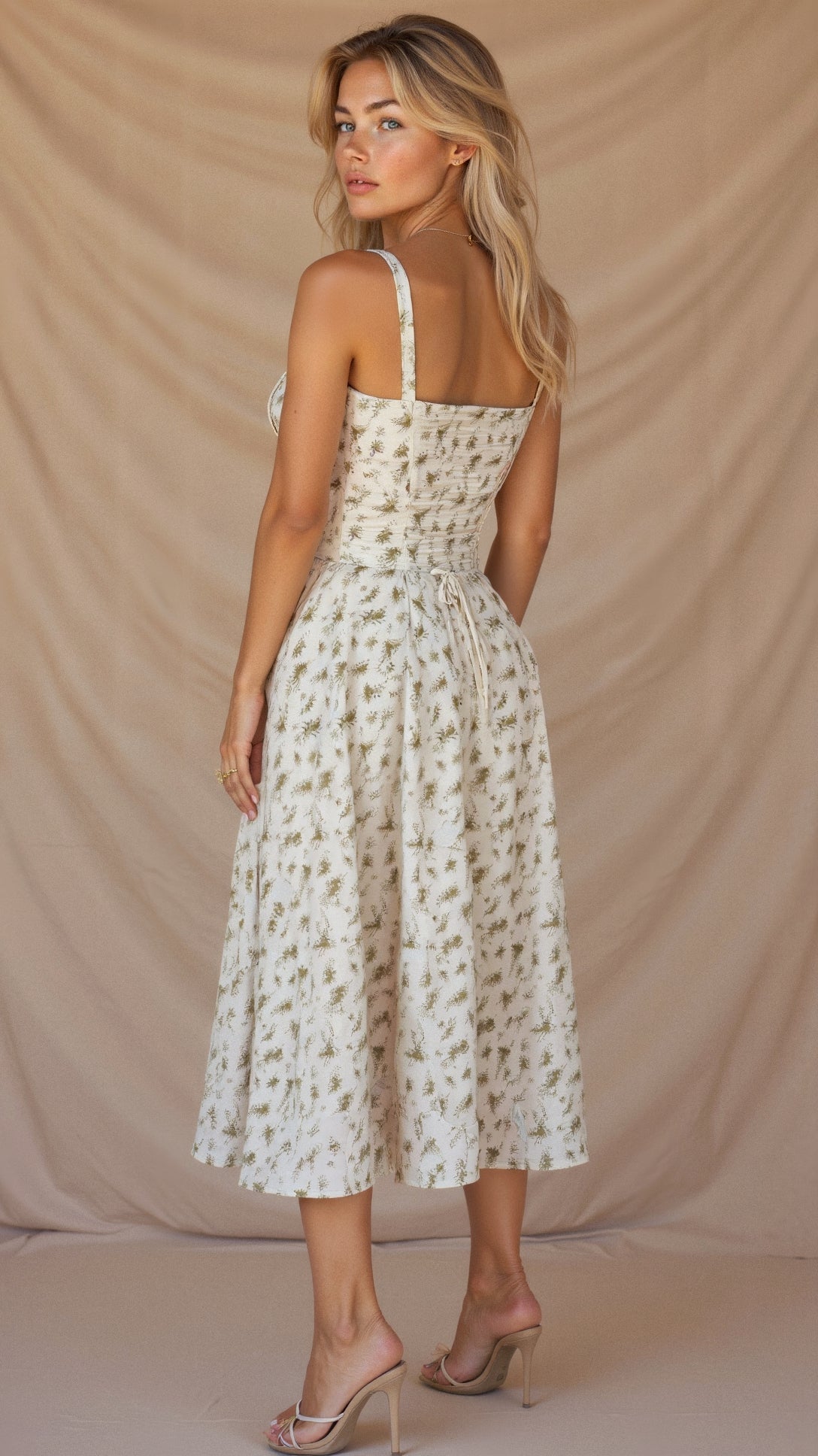 Kiana Fitted Waist Midi Dress