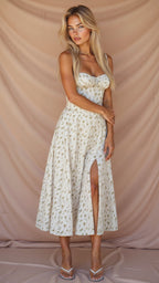 Kiana Fitted Waist Midi Dress